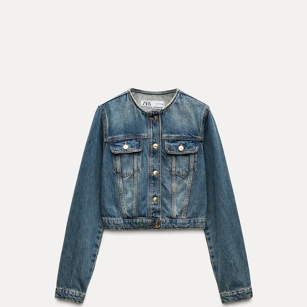 Zara Blue Denim Jacket and Jean set